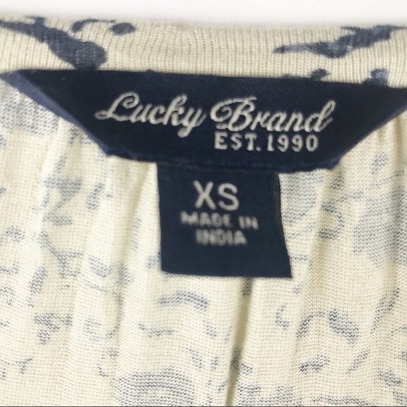 LUCKY Brand Boho Gypsy Embroidered Top XS - Picture 8 of 8